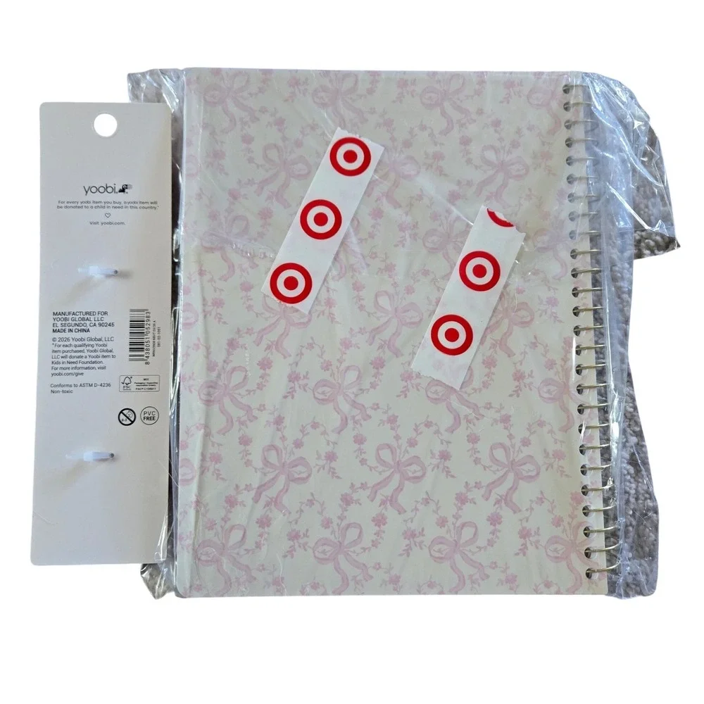 LoveShackFancy Yoobi Planner Pen Set Pink 2026-2027 Floral Bow Stationery Target